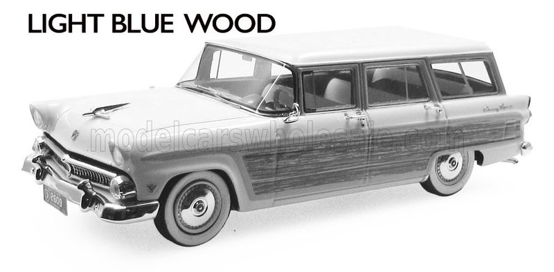 1:43 Esval Model - 1955 Ford Country Squire SW Station Wagon - Light Blue Wood