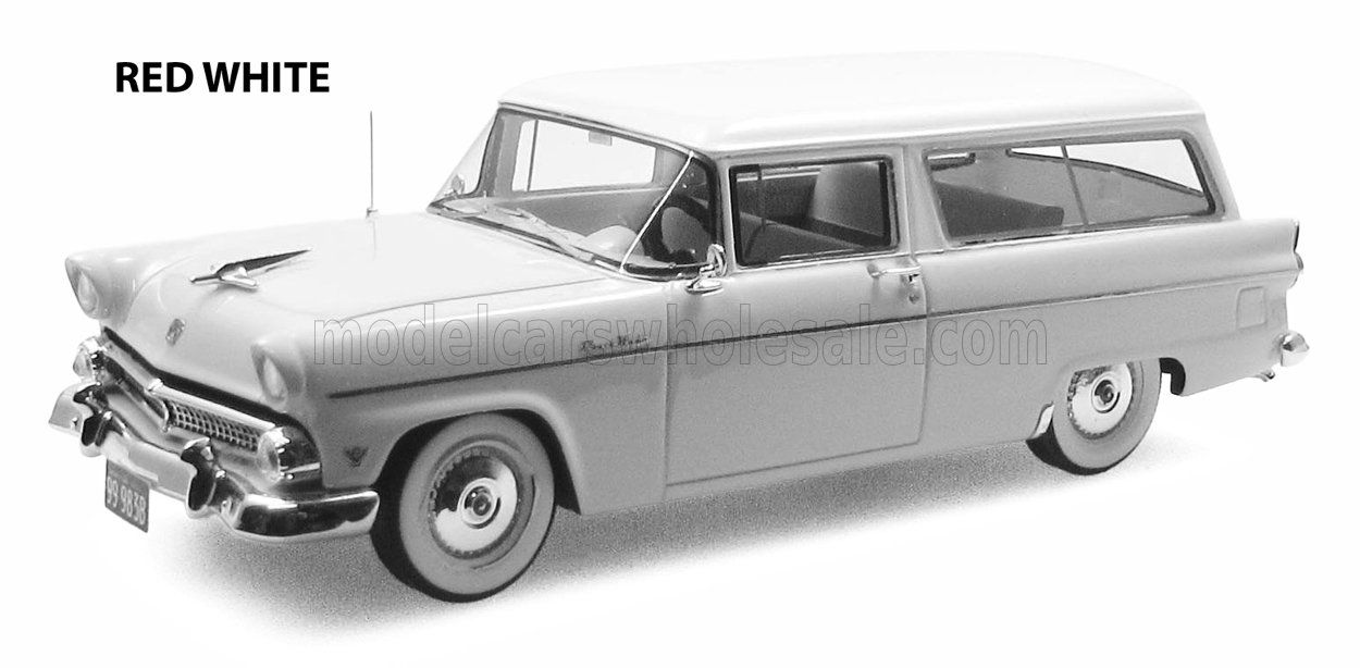 1:43 Esval Model - 1955 Ford Ranch SW Station Wagon - Red White
