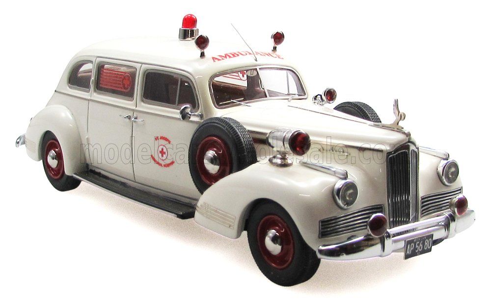 1:43 Esval Model - 1942 Packard 160 Sedan Ambulance by Henney - Red
