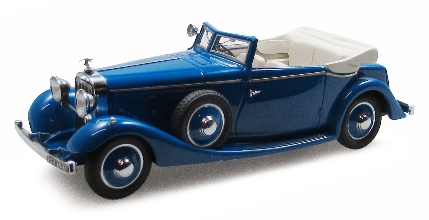 1:43 Esval Model - 1934 Hispano Suiza J12 Drophead Cabriolet Open Drophead Coupe by Fernandez & Darrin - Blue