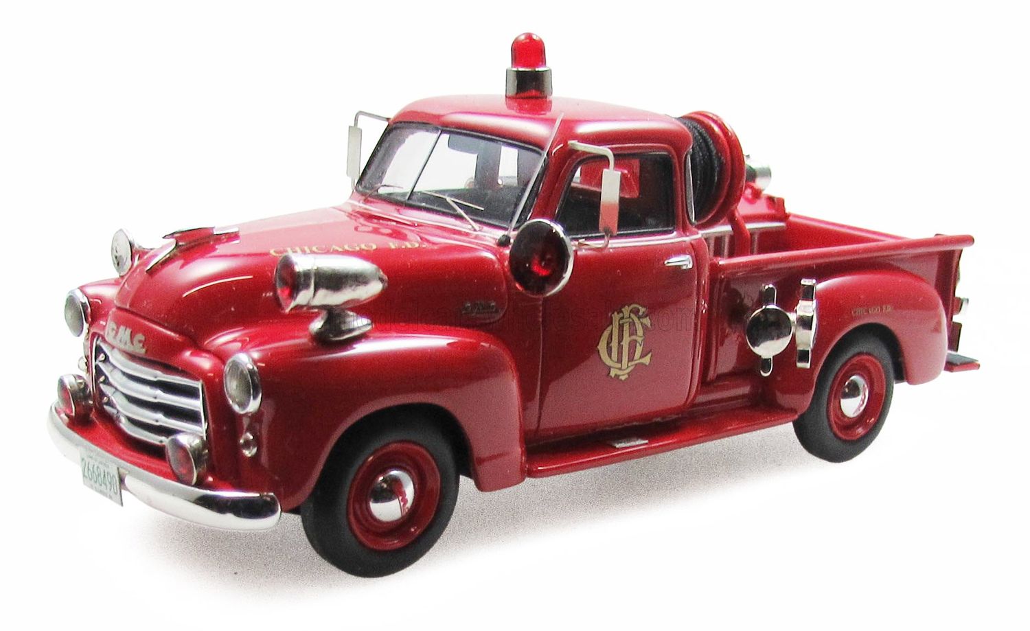 1:43 Esval Model - 1953 GMC 100 Pick-Up Chicago Fire Engine - Red