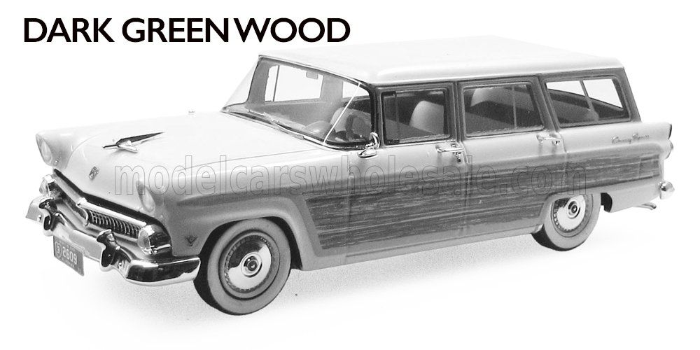 1:43 Esval Model - 1955 Ford Country Squire SW Station Wagon - Dark Green Wood