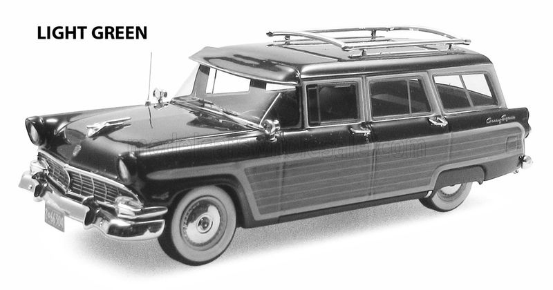 1:43 Esval Model - 1955 Ford Country Squire SW Station Wagon - Light Green Wood