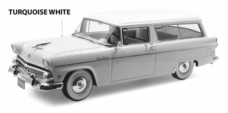 1:43 Esval Model - 1955 Ford Ranch SW Station Wagon - Turquoise White