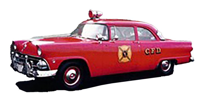 1:43 Esval Model - 1956 Ford Customline Berline Fire Engine - Red