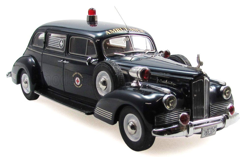 1:43 Esval Model - 1942 Packard 160 Sedan Ambulance by Henney - Black