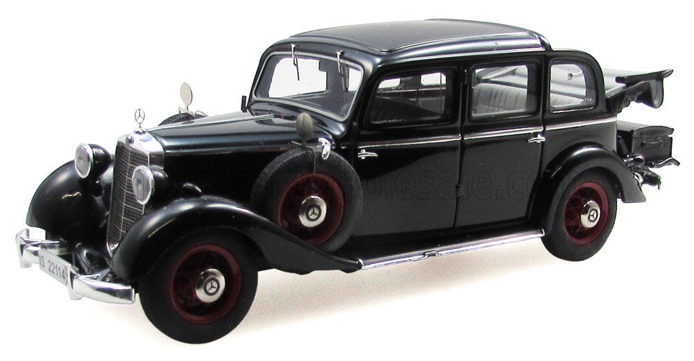 1:43 Esval Model - 1937 Mercedes Benz 230 (W143) Pullman Landaulet Semiconvertible Open - Black