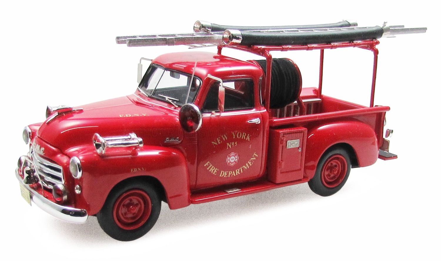 1:43 Esval Model - 1952 GMC 100 Pick-Up New York Fire Engine - Red