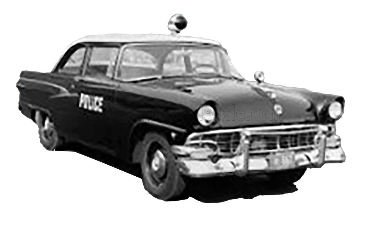 1:43 Esval Model - 1956 Ford Customline Berline Police - Black
