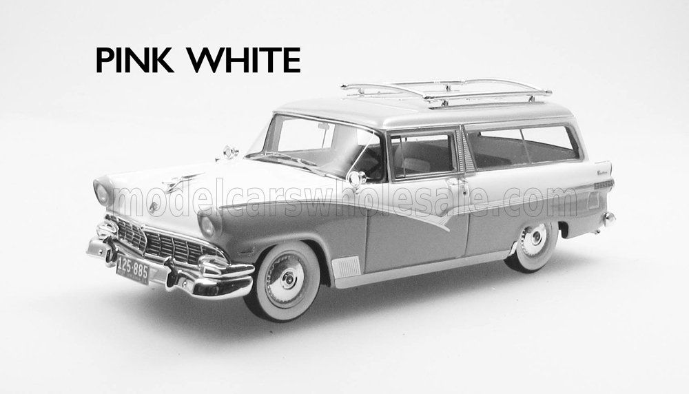 1:43 Esval Model - 1956 Ford Parklane SW Station Wagon - Pink White