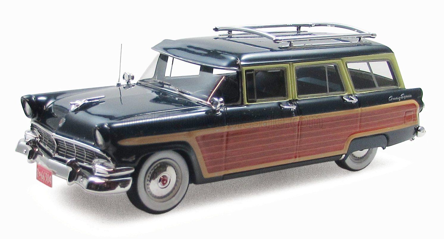 1:43 Esval Model - 1955 Ford Country Squire SW Station Wagon - Dark Blue Wood