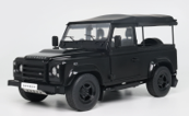 1:18 Solido - 2016 Land Rover Defender 90 Short With Rear Cover - Black
