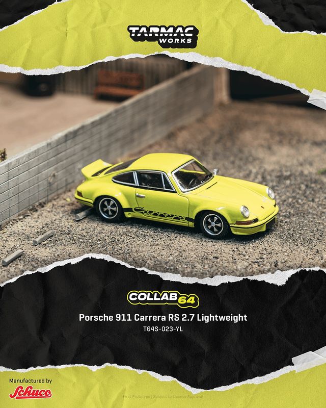 1:64 Tarmac - Porsche 911 (911) Carrera RS 2.7, lightweight yellow