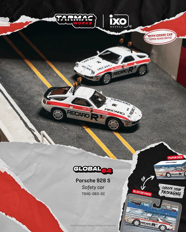 1:64 Tarmac - Porsche 928 S Safety Car, white