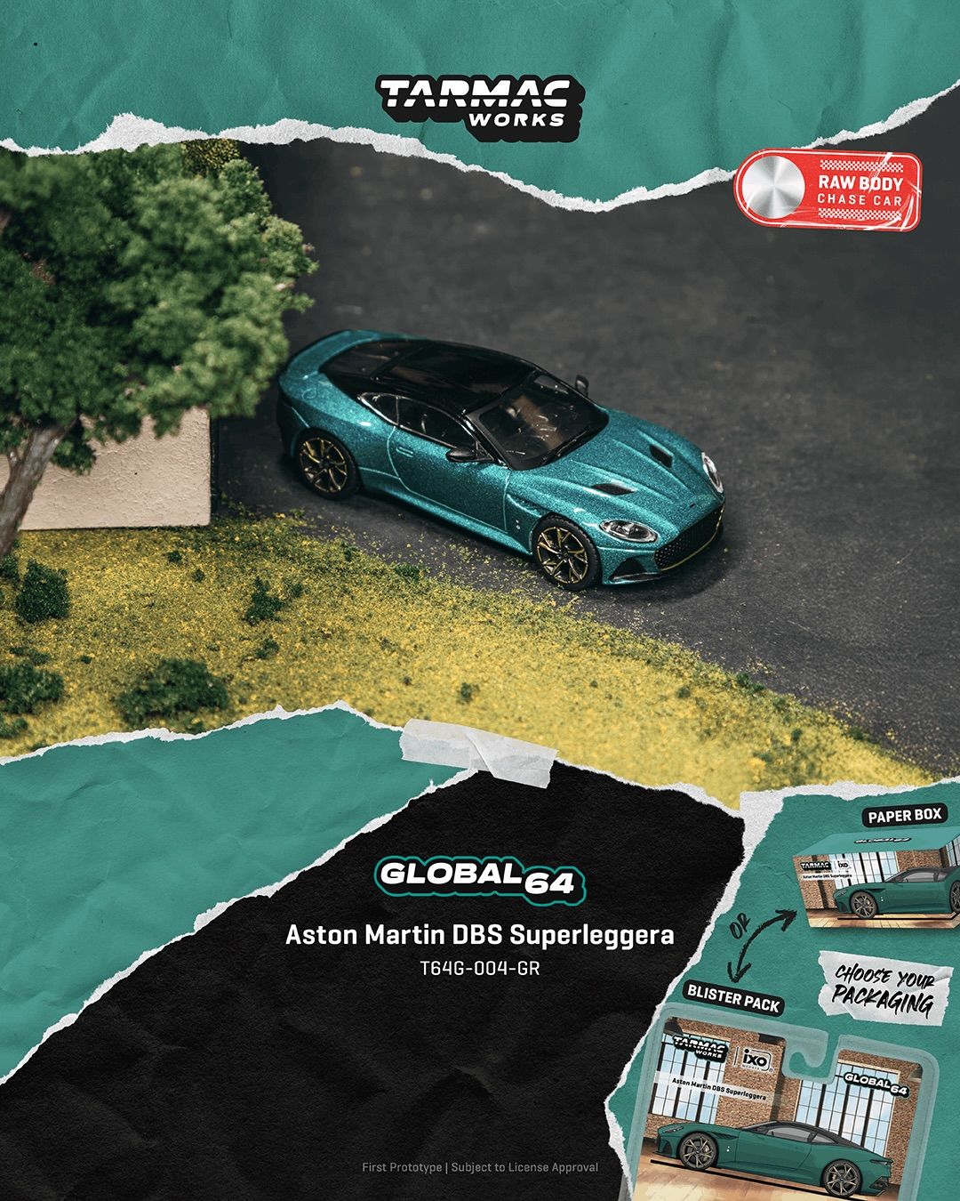 1:64 Tarmac - Aston Martin DBS Superleggera, green metallic