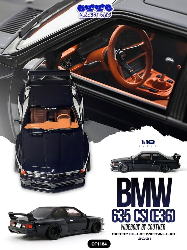 1:18 Otto Mobile - BMW 635 CSI (E24) WideBody by Coutner Deep Blue Metallic 2021