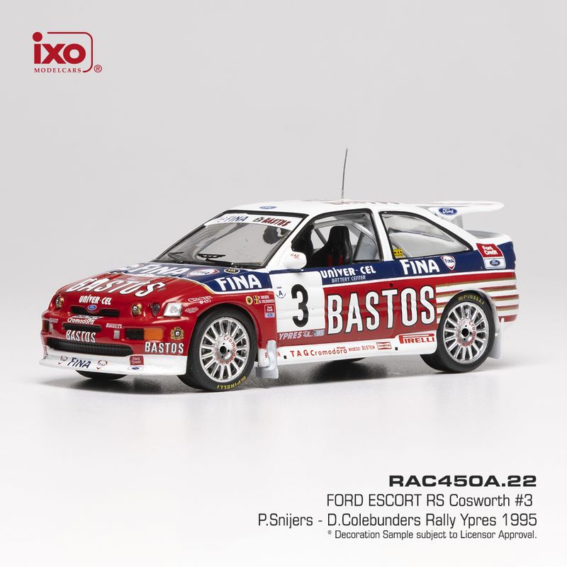 1:43 Ixo - Ford Escort RS Cosworth #3 Rally Ypres 1995 P. Snijers - D. Colebunders 1:43 Ixo - Ford Escort RS Cosworth #3 Rally Ypres 1995 P. Snijers - D. Colebunders