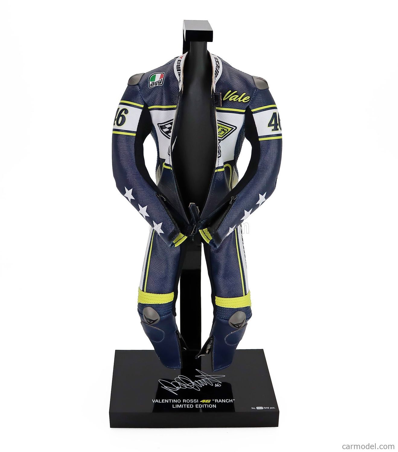 1:4 Microart Racing - Dainese - Racing Suit - Tuta - Valentino Rossi VR46 - Ranch Tavullia - True To Original With Zip Closure