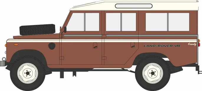 1:76 Oxford  - Land Rover Stage One V8 Russet Brown County