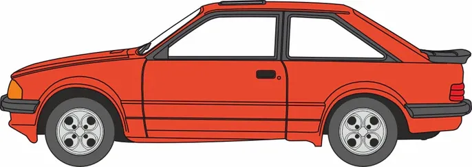 1:76 Oxford  - Ford Escort XR3i Sunburst Red