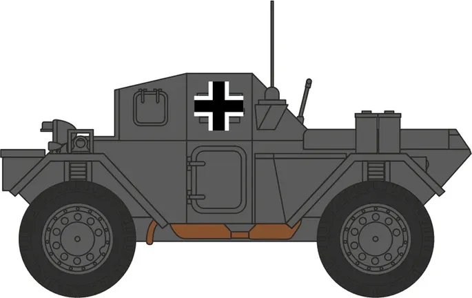1:76 Oxford  - Dingo Scout Car Wehrmacht (Captured) France