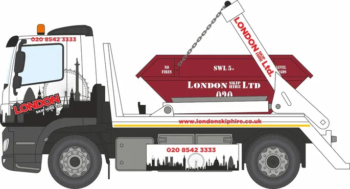 1:76 Oxford  - DAF Skip Lorry London Skip Hire
