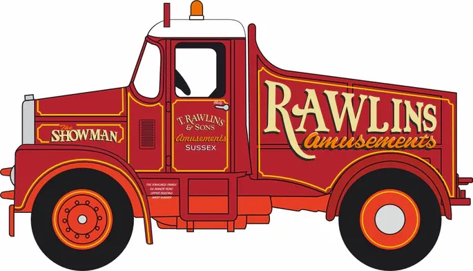 1:76 Oxford  - Scammell Highwayman Ballast Rawlins Amusements