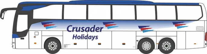 1:76 Oxford  - Mercedes Tourismo 3 Axle Crusader Holidays