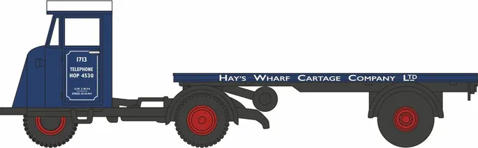 1:76 Oxford  - Scammell Mechanical Horse Flatbed Hays Wharf Cartage Co. Ltd.