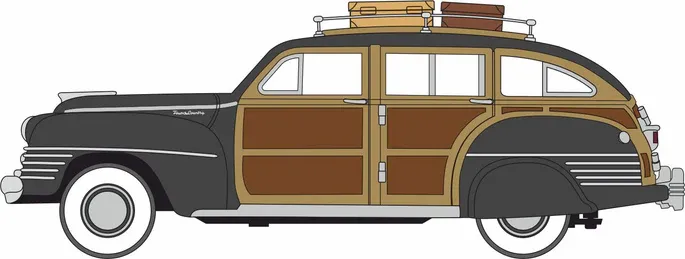 1:87 Oxford - 1942 Chrysler T & C Woody Wagon Black 1:87 Oxford - 1942 Chrysler T & C Woody Wagon Black