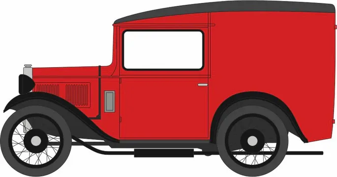 1:76 Oxford  - Austin Seven Van Red