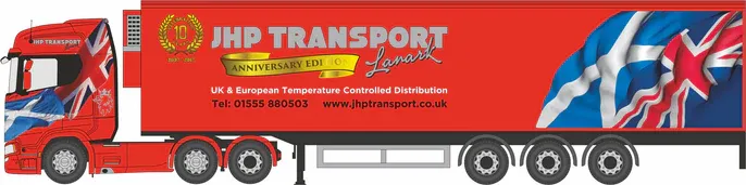 1:76 Oxford  - Scania New Generation (S) Fridge Trailer JHP Transport