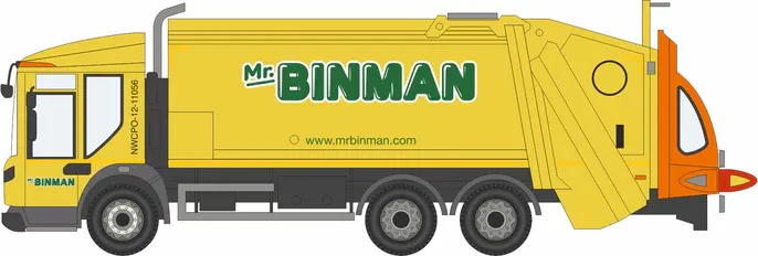 1:76 Oxford  - Dennis Eagle Refuse Truck Mr Binman