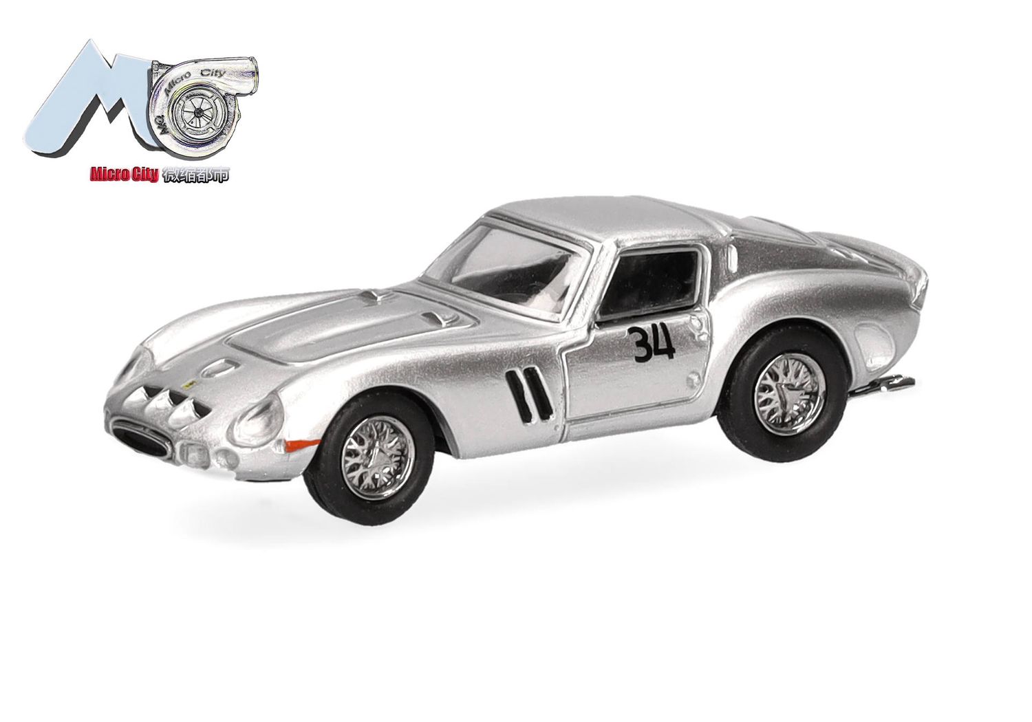 1:87 Herpa - MicroCity: Ferrari 250 GTO 34, silber