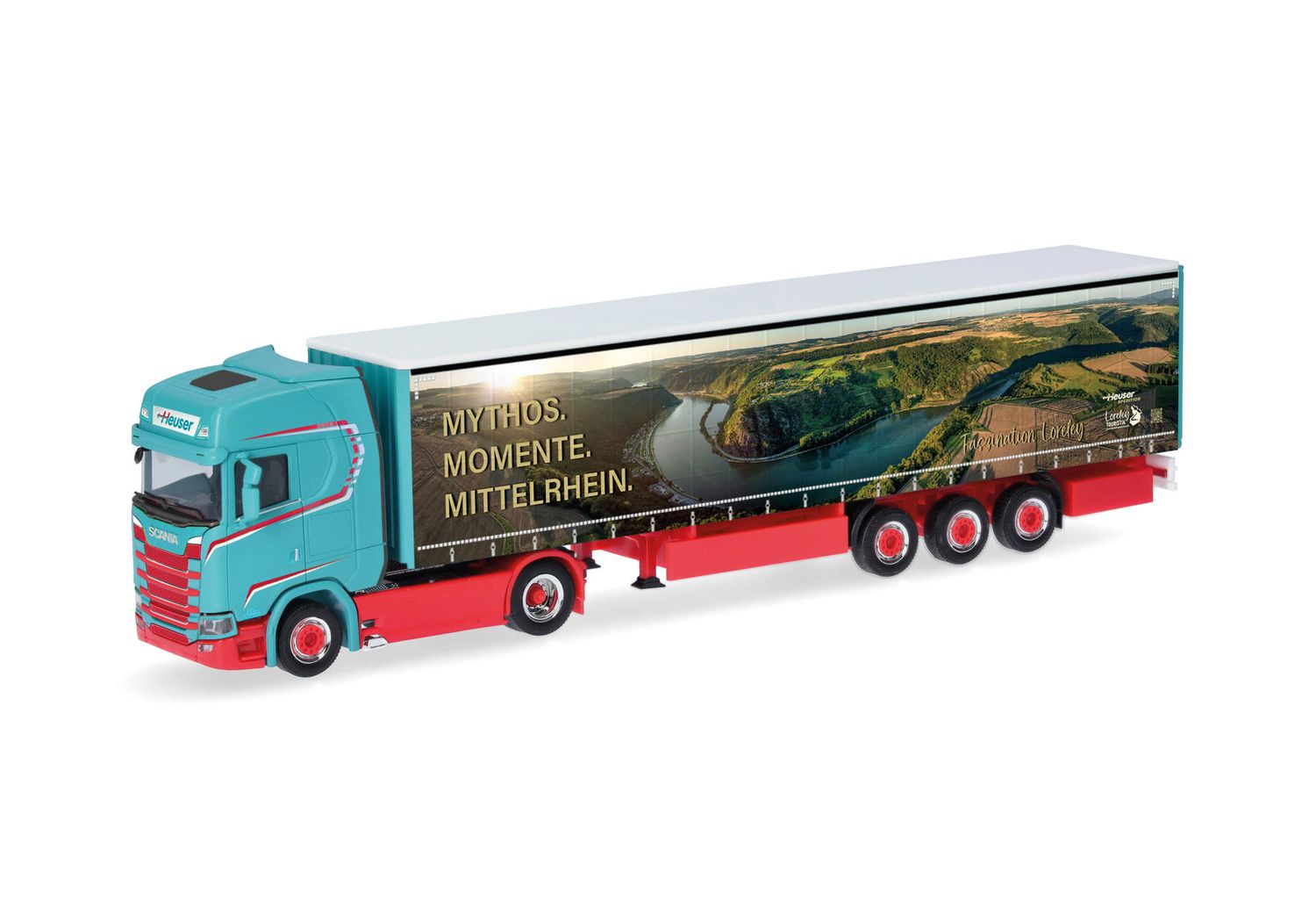 1:87 Herpa - Scania CS 20 Hochdach Gardinenplanen-Sattelzug