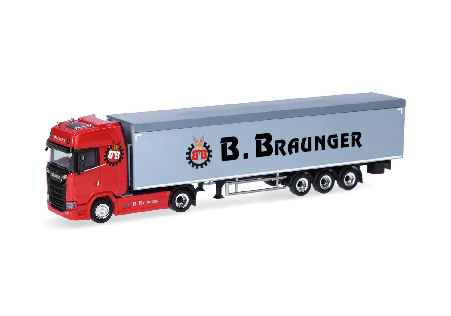 1:87 Herpa - Scania CS 20 Hochdach Schubboden-Sattelzug