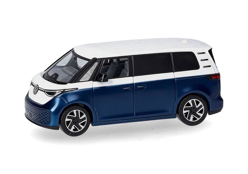 1:87 Herpa - Volkswagen (VW) ID. Buzz People zweifarbig, candy white, blue metallic 1:87 Herpa - Volkswagen (VW) ID. Buzz People zweifarbig, candy white, blue metallic