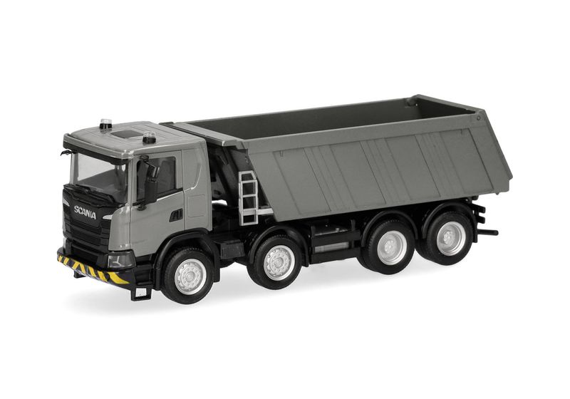 1:87 Herpa - Scania XT 17 Kipp-LKW 4achs, grau-gelb 1:87 Herpa - Scania XT 17 Kipp-LKW 4achs, grau-gelb