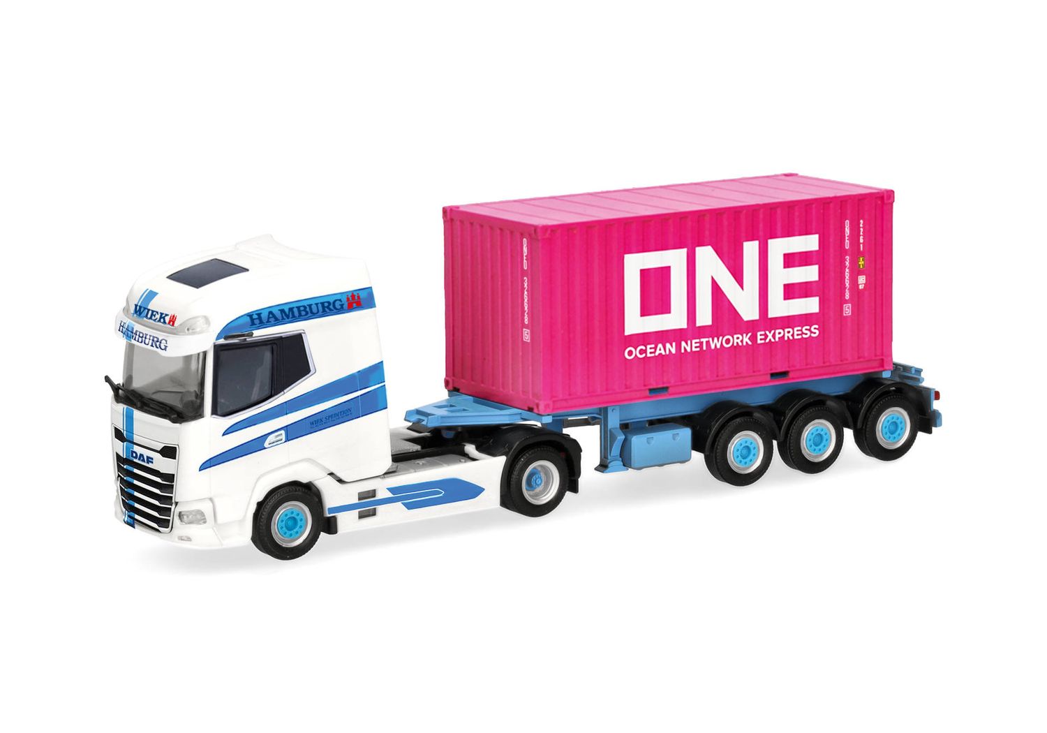 1:87 Herpa - DAF XG+ Container-Sattelzug 1:87 Herpa - DAF XG+ Container-Sattelzug "Wiek Spedition - ONE"