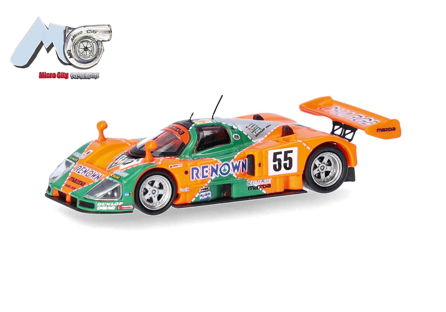 1:87 Herpa - MicroCity: Mazda 787B 55, orange, grün