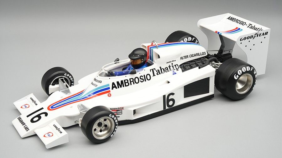 1:18 Tecnomodel - Shadow F1 DN8 #16 Sweden GP 1977 J. Oliver *With Driver Figure*