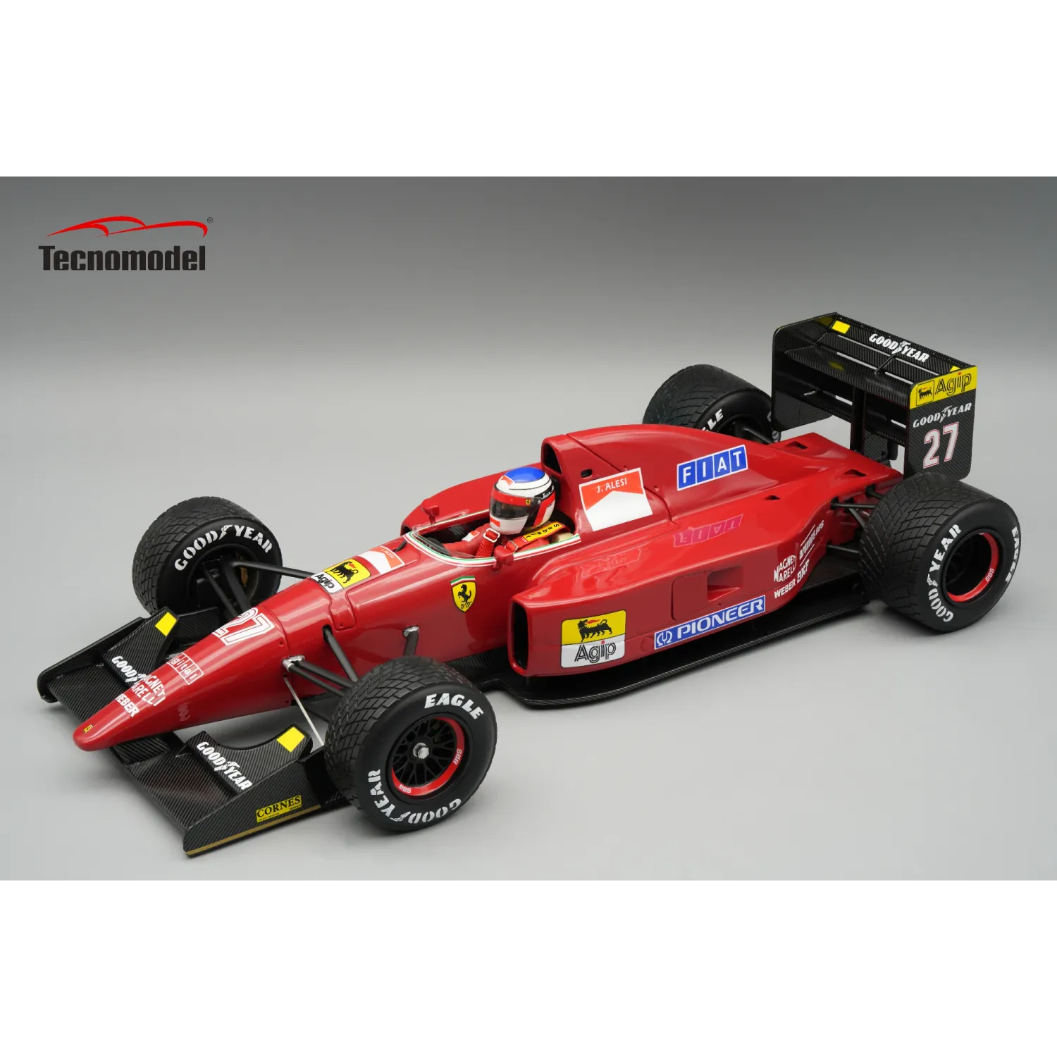 1:18 Tecnomodel -Ferrari F1 F92A Team Scuderia Ferrari Spa #27 Spain GP With Rain Tires 1992 J. Alesi *With Driver Figure* 1:18 Tecnomodel -Ferrari F1 F92A Team Scuderia Ferrari Spa #27 Spain GP With Rain Tires 1992 J. Alesi *With Driver Figure*