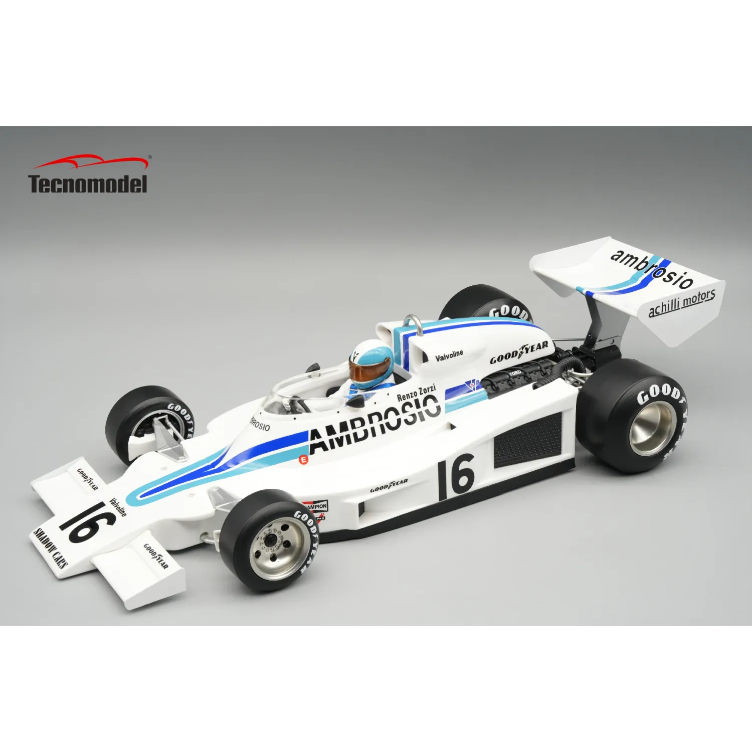 1:18 Tecnomodel - Shadow F1 DN8 #16 Long Beach GP 1977 R. Zorzi *With Driver Figure*