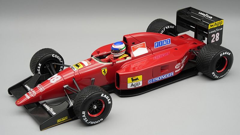 1:18 Tecnomodel -Ferrari F1 F92A Team Scuderia Ferrari Spa #28 Spain GP With Rain Tires 1992 I. Capelli *With Driver Figure*