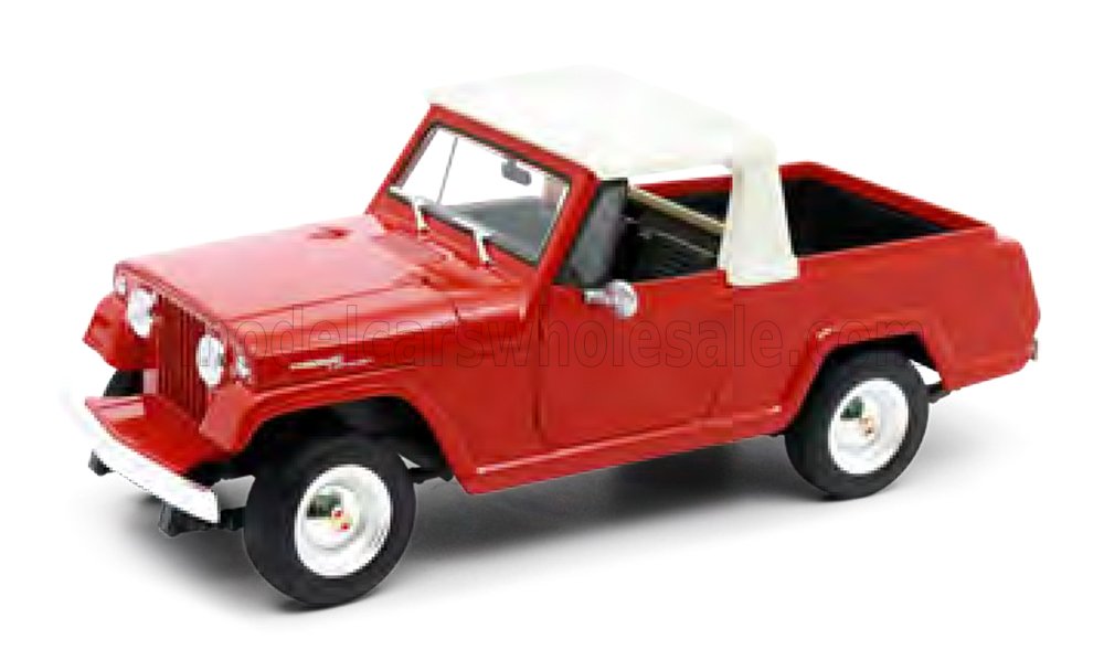 1:24 Welly - 1967 Jeep Jeepster Commando Pick-Up Open - Red