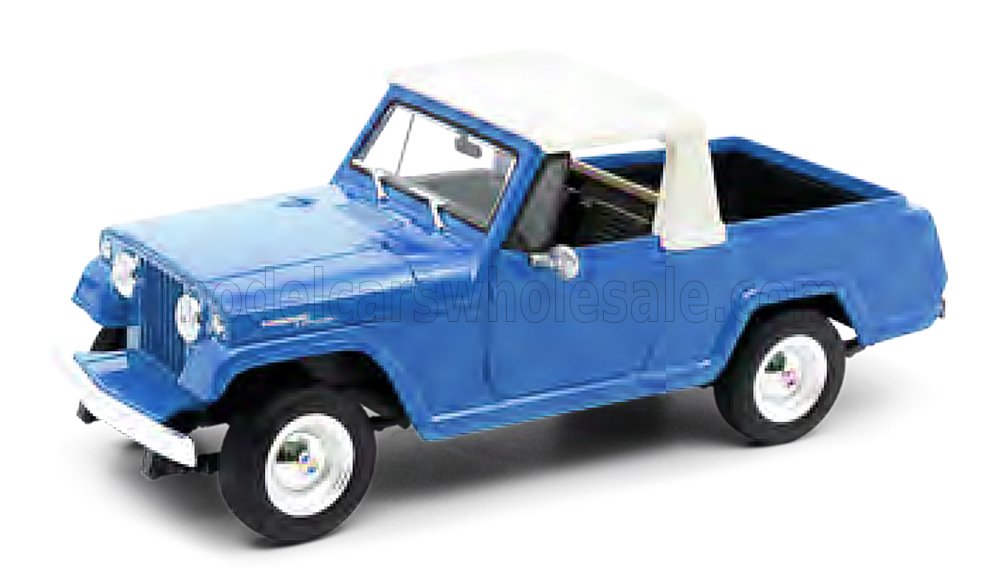 1:24 Welly - 1967 Jeep Jeepster Commando Pick-Up Open - Blue