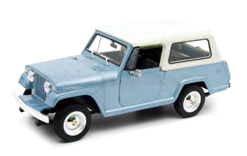 1:24 Welly - 1967 Jeep Jeepster Commando Pick-Up Closed - Blue
