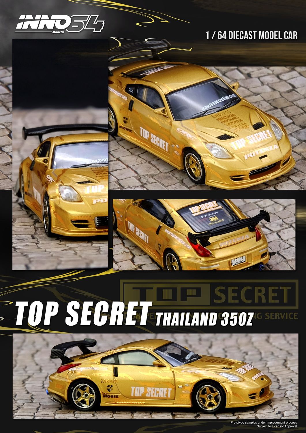 1:64 Inno64 - Top Secret Thailand 350Z, gold