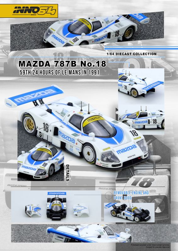 1:64 Inno64 - 1991 Mazda 787B #18 59th 24 Hours Le Mans