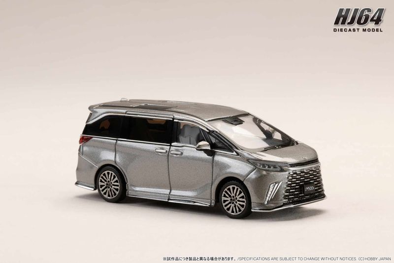 1:64 Hobby Japan - Lexus LM 500h Customized Version 4-Seater(RHD) with white interior, sonic titanium